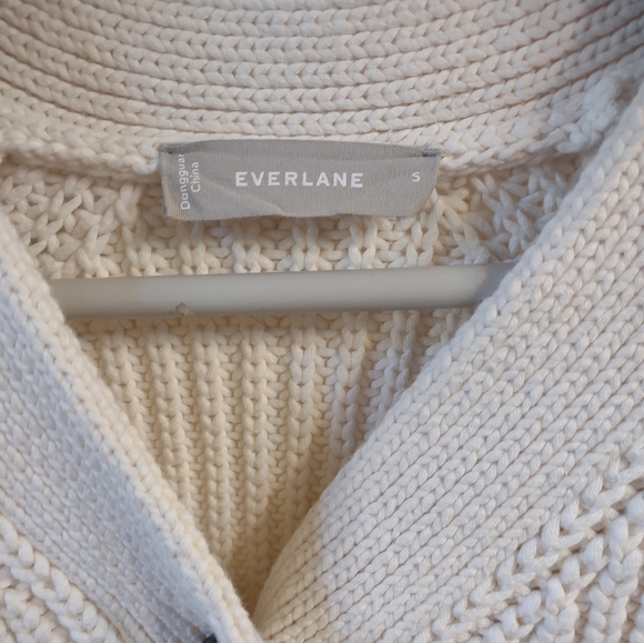 Everlane The Texture Cotton Cream Cardigan - Picture 6 of 8